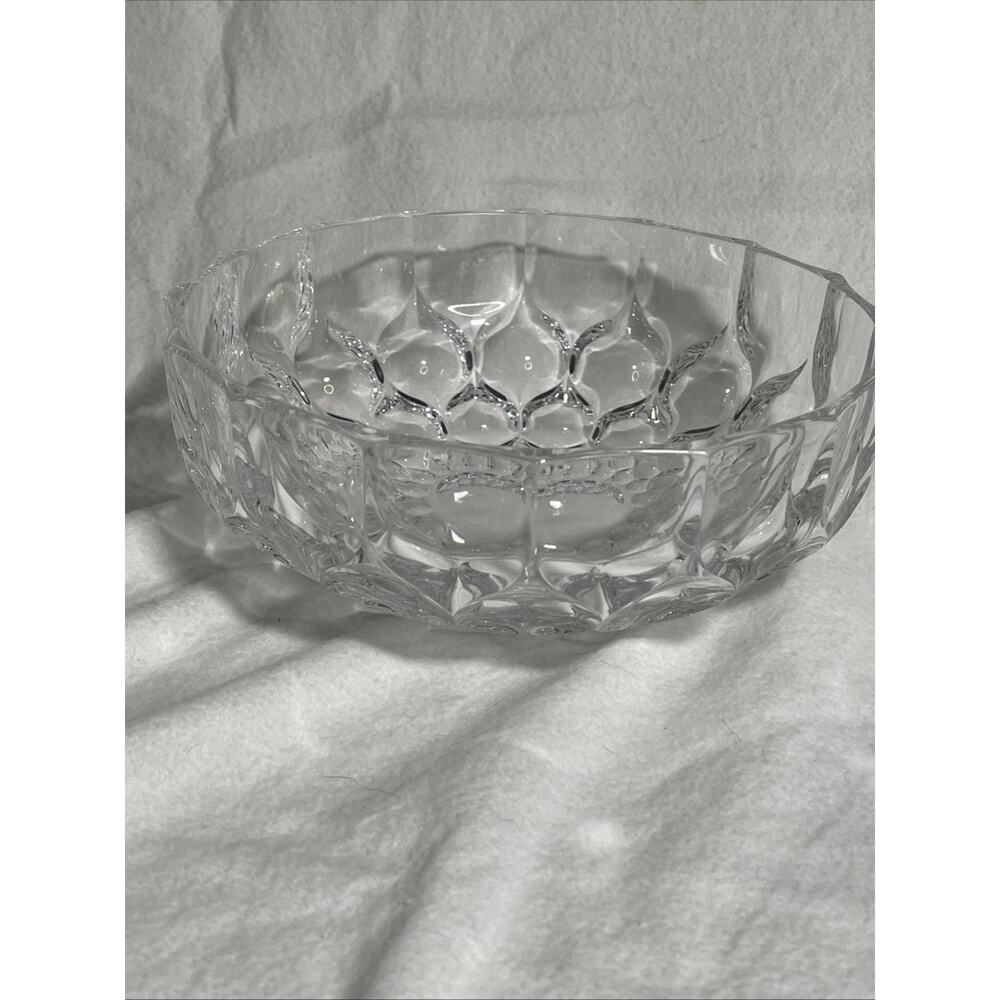 Crystal 8" Serving Bowl Decorative Bowl BEYER Bleikristall 24% Lead